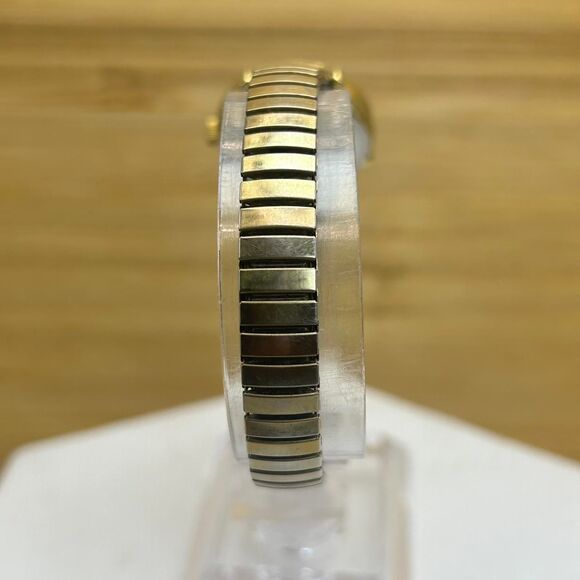 Vintage Gold Tone Timex Womans Watch Indiglo Round Face Untested As-is - Picture 4 of 4